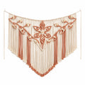 Arazzo da parete in macramè 90 x 90 cm cotone beige terracotta stile boho